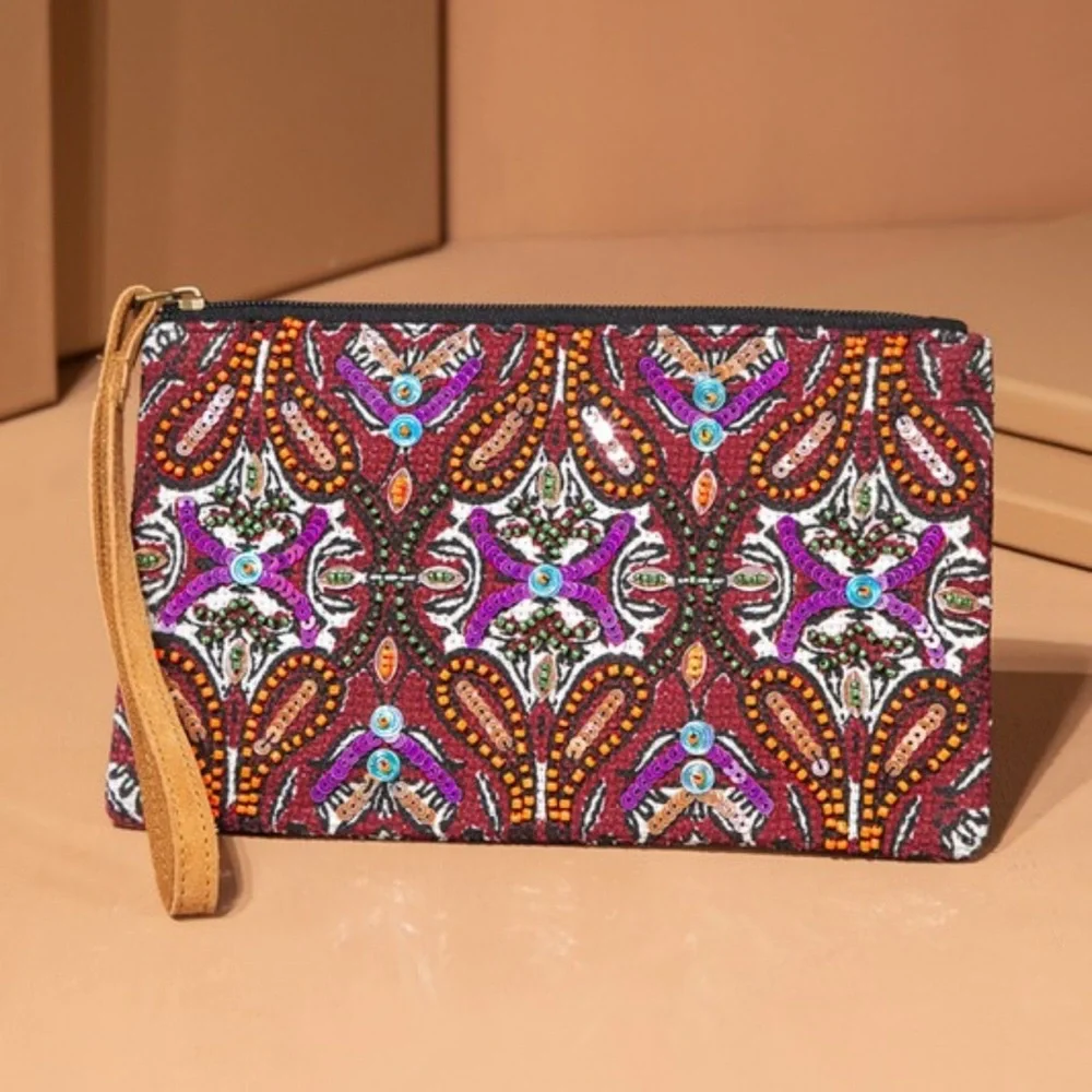 Colorful Embroidered Clutch “KARINA”